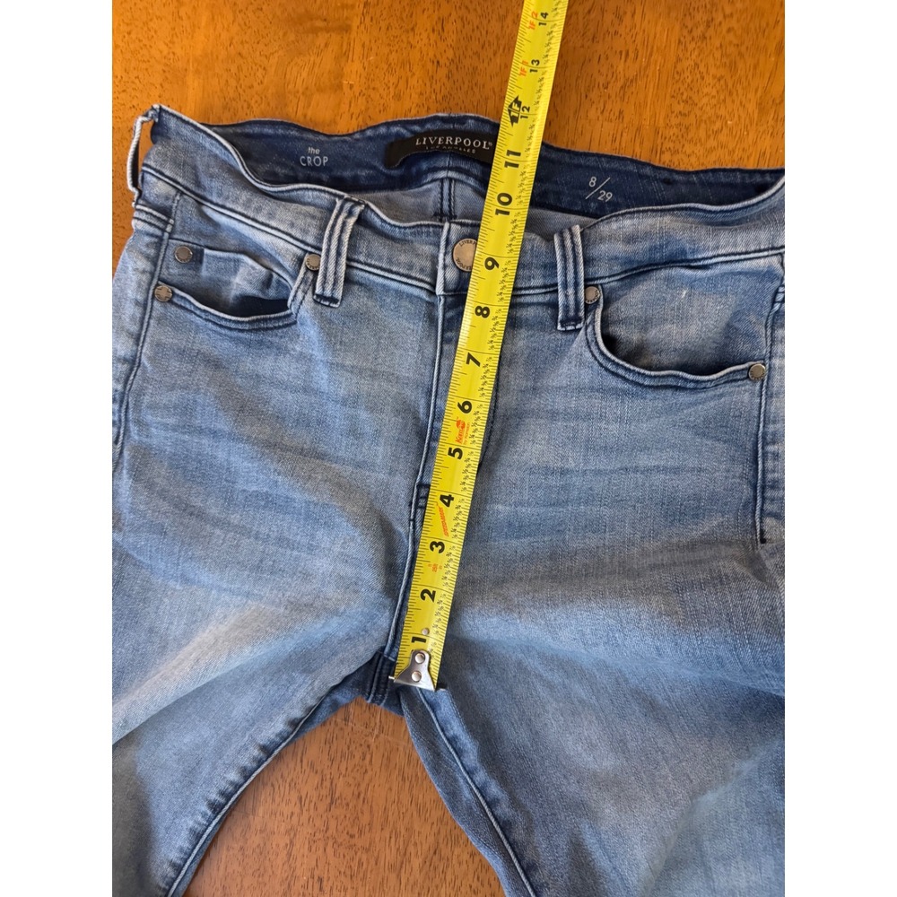 Liverpool Los Angeles Women's The Crop Light Wash Cuffed Denim Jeans Size 8/29 - Picture 9 of 11